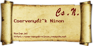 Cservenyák Ninon névjegykártya